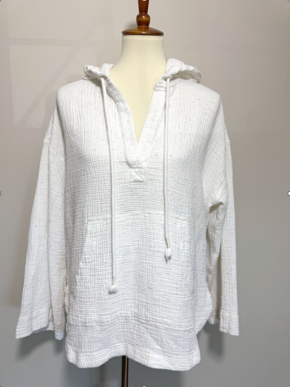 LOFT Lou & Grey 100% Cotton Lightweight Pullover Hoodie Size Medium